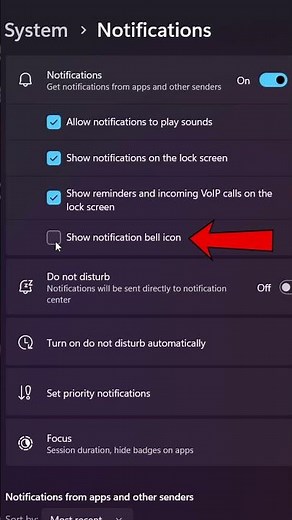 Turn Off Notifications in Windows 11