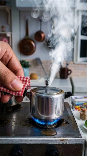 Cooking with Tiny pressure cooker! 🤯 It actually works! So satisfying and relaxing to watch.