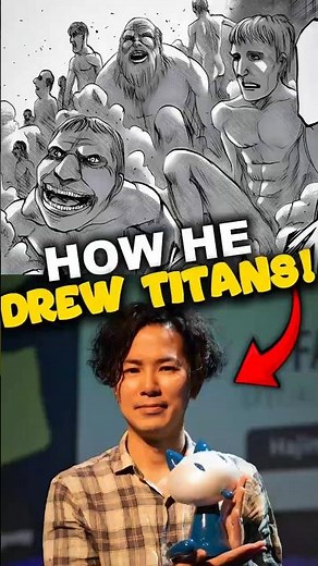 How Hajime Isayama Drew Titans🤯🔥| How Isayama Made Titan Faces | #aot #attackontitan #eren #levi