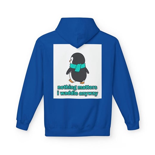 A Unique Hoodie Featuring the Trending "nihilistic Penguin" Meme in a Cartoon Style I Lonely Penguin Walks Away Hoodie - Etsy
