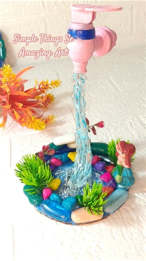 ₹0 Craft Idea 😱 #shorts #trending #diy #art Waterfall Lamp From Waste Material