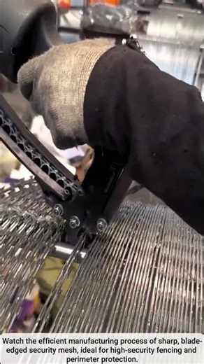 The process of assembling a security fence with razor wire