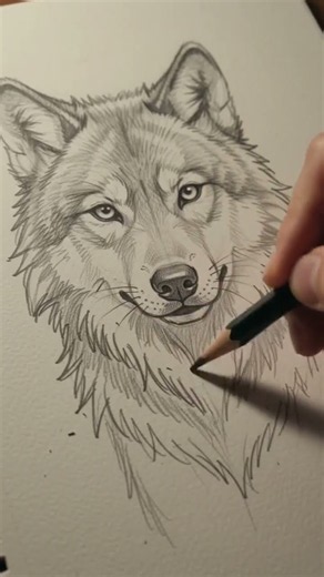 wolf drawing...