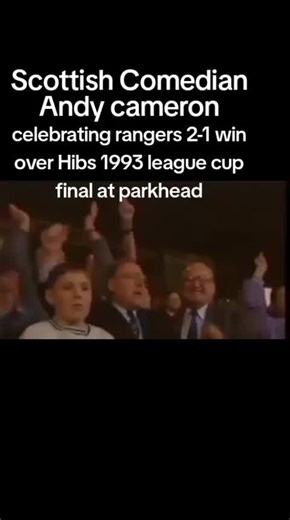 Andy cameron Scottish comedian at cup final 1993 rangers 2 Hibs 1