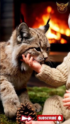 Baby Holds Lynx Paw – Cutest Ever ❤️
