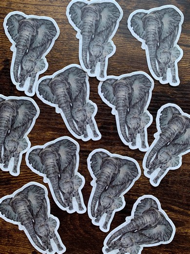 Elephant Stickers: Weatherproof Vinyl Laptop Stickers - Etsy