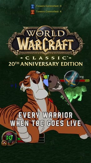 Warrior DPS in TBC 🥲💔🔥 WOW CLASSIC ANNIVERSARY #wowmemes #wowmoment
