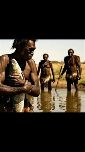 Primitive Tribe Catches Fish for Dinner — River Survival #prehistoric #1millionyearsago #stoneage