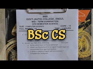 6th Semester BSc Computer Science Question Papers | PDF Download #computerscience #dowithme #bsccs