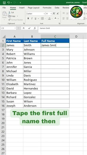 Merge First & Last Name in Excel in 2 Seconds ! #excel #dataextractor #exceltips #spreadsheetmagic