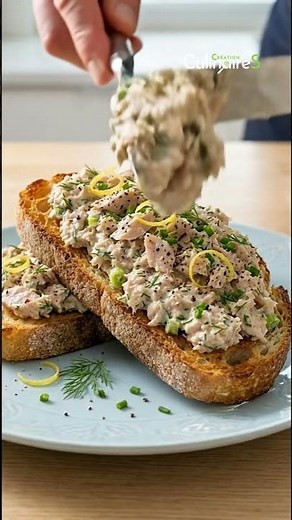 Rillettes de thon au citron & aux herbes #viral #recettefacile #recettevegetale #recette