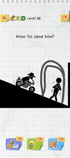 Draw 2 save game Level 38 !! how to save him??