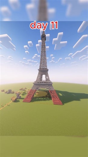 day 11 of replacing the eiffel tower with tnt for every new subscriber. tutorial to build it below