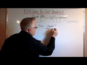 B2B Sales- 电话前和报价前检查表 Pre-Call and Pre-Quote Checklist