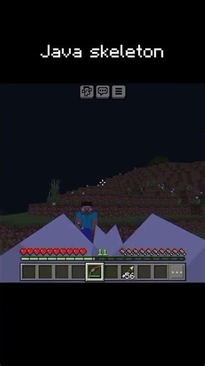 Minecraft Java skeleton vs Bedrock skeleton..💀💀 #minecraft#viral #shorts