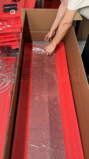 Transparent P4 LED Film Installation on Glass