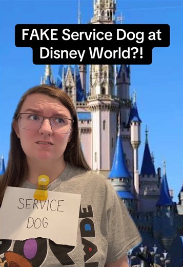 FAKE service dog at Disney World?! #stacyatdisneyworld #disneyworld #disneyskit #servicedog #disneyparks