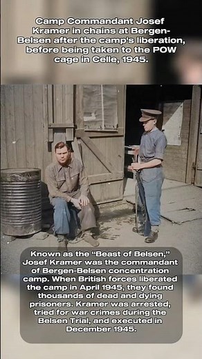 Moments Restored: Josef Kramer Awaits Justice, 1945