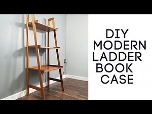 DIY Modern Ladder Bookcase build