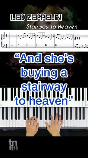 Stairway to Heaven Piano Tutorial and Guitar Sheet Music