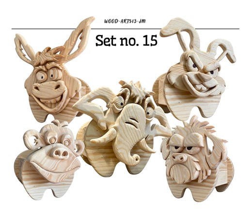 Animal Planter Box Plans: 5 DIY Scroll Saw Patterns (PDF & SVG) Set No. 15 - Etsy