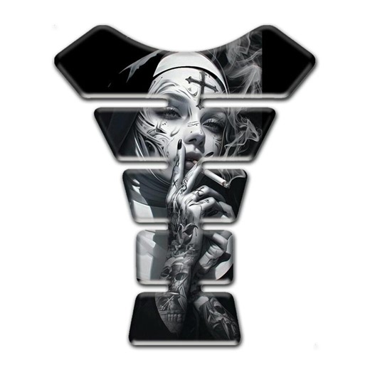 Nun Custom 3D Tank Pad Sticker – Motorcycle & Trike Fuel Tank Protector – Weatherproof Domed Vinyl Decal – Biker Gift for Riders - Etsy