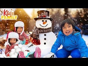 Kaji Kids Have Fun in the Snow! Winter Games & Activities! - Videos For Kids