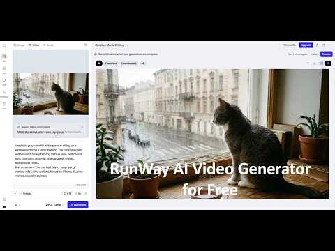 RunWay AI Video Generator Free Plan