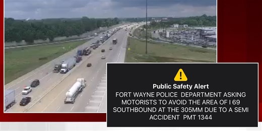 FIRST ALERT TRAFFIC: Traffic slowed after semi crash along I-69