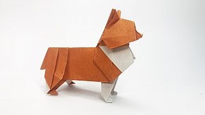 How to make an origami dog – 犬折り紙 – Origami Kiyoshi