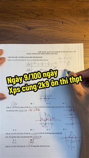 Ngày 9/100: Xuất phát sớm cùng 2k9 giúp 2k9 bứt tốc từ mất gốc lên 7-8 điểm Toán ? #xuhuongtiktok #toan12 #thptqg #2k9#viral_video