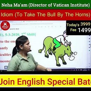 || Idiom ( To Take The Bull By Horns) || Neha Ma'am || Vatican Institute Rohtak ||