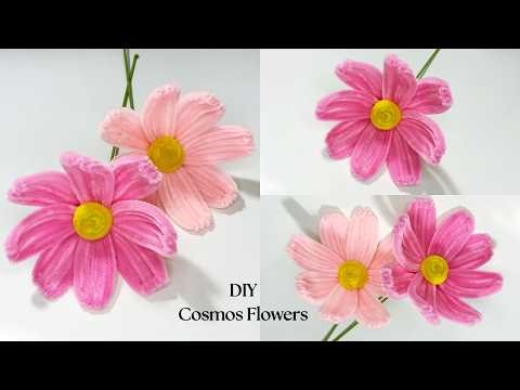 How to Make Cosmos flower with Pipe Cleaners - Easy DIY Craft Tutorials