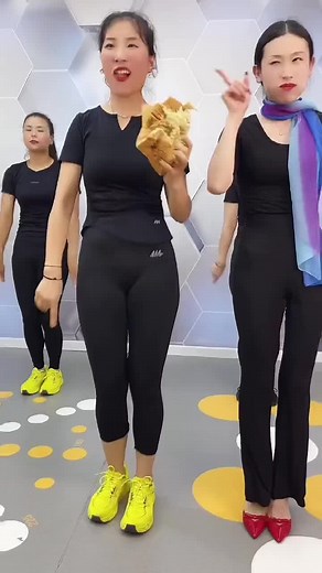 Coordinated Dance Routine with Hexagonal Patterns