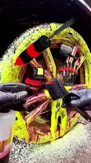3 must-haves for cleaning WHEELS. #cars #cardetailing