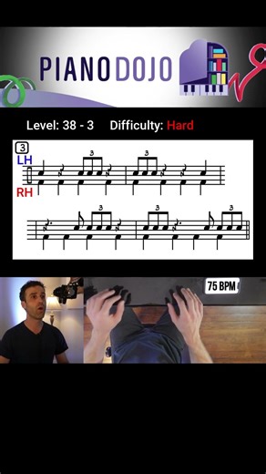 Level Up Your Rhythm - Triplets 38 - 3 #rhythm #piano #rhythmtraining