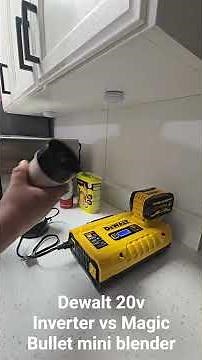 Dewalt 20v Inverter (DXAEPIP3W) vs Magic Bullet mini blender #Dewalt #dewalttools #Inverter #Blender