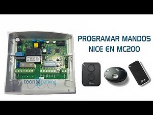 Programar mando Nice MC200 con fotocélula desactivada