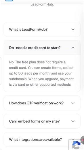 leadformhub faq #leadformhub