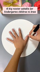 A children's painting of a big rooster suitable for kindergarten children. #painting #drawing | Art, Crafts and Journals