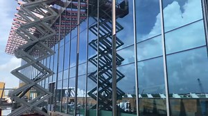 Views from the new Miami Beach Convention Center rooftop ballroom! With large windows, it overlooks the future park that will be built right next door. Who wouldn’t want to overlook that 😍 #MBCCFuture | City of Miami Beach Government