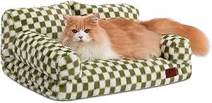 Bedsure Orthopedic Dog Bed for Medium Dogs - Waterproof Dog Sofa Beds Medium, Supportive Foam Pet Couch Bed with Removable Washable Cover, Waterproof Lining and Nonskid Bottom, Dark Green