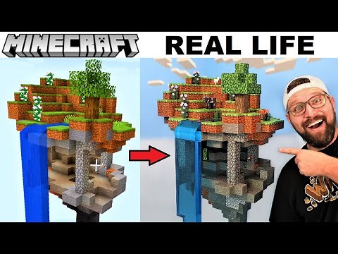 I Made a MINECRAFT Floating Island SCULPTURE out of Wewd