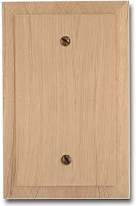 AMERELLE 180B Baker Single Blank Unfinished Wood Wallplate