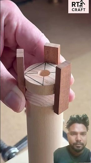 how to perfectly join round wooden Rods dowels...#short#diy#woodworking#