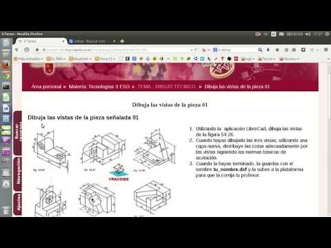 Dibujar vistas y acotar con LibreCad 01