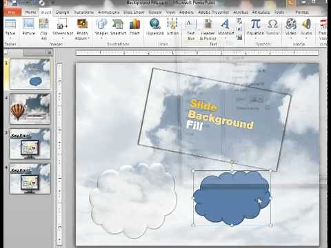 The Slide Background Fill command in PowerPoint for transparent effects