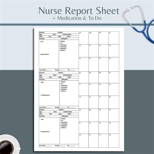 Nurse Report Sheet: 3 Patient Medical-surgical Handoff, ICU Report Sheet, Nurse Handoff Report, Nurse Hourly Rounding Sheet (PDF) - Etsy Canada