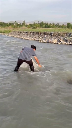 Epic Cast Net Fishing in a Rushing River! | Net Fishing Skills