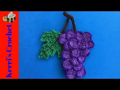 Crochet Grapes Tutorial - Crochet Applique Tutorial